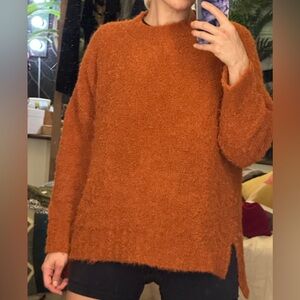Iridium Alpaca Sweater in Burnt Orange